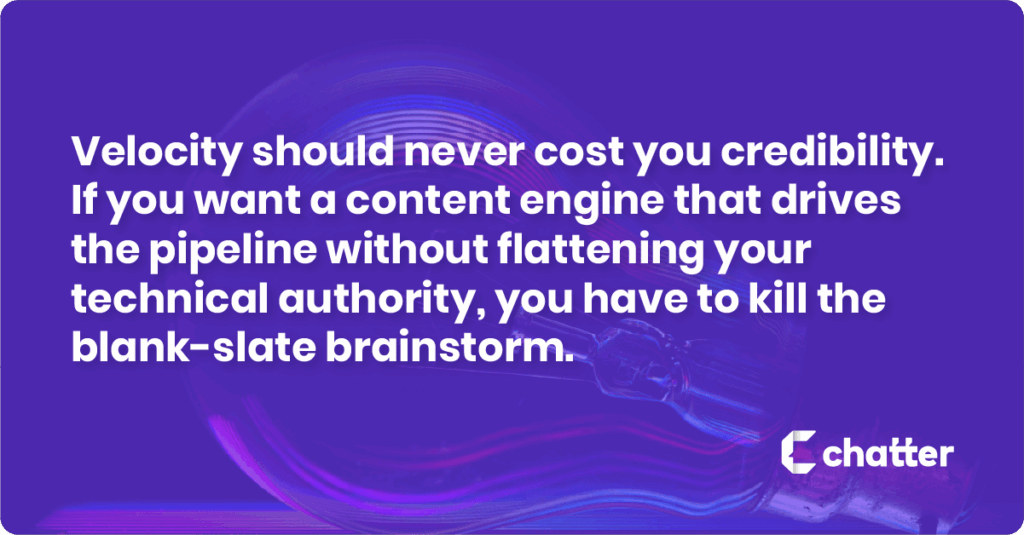 you want a content engine that drives the pipeline without flattening your technical authority